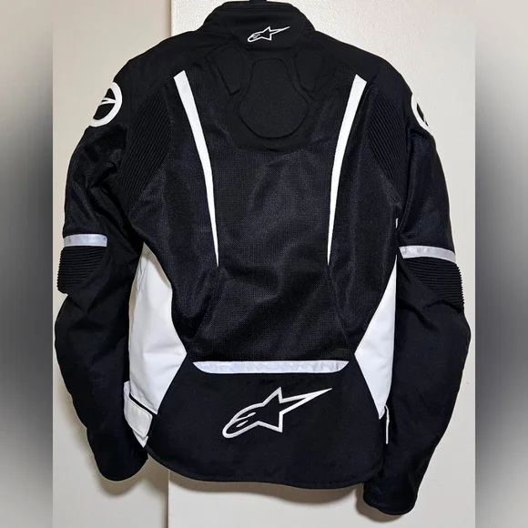ALPINESTARS Stella T-JAWS WP Motorcycle Jacket Size M Black/White